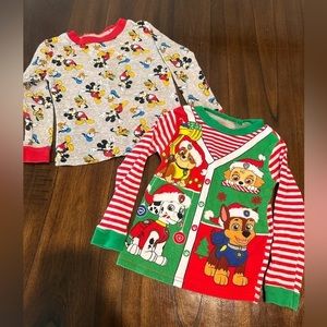 Mickey Mouse and Paw Patrol Pajama Tops 4T